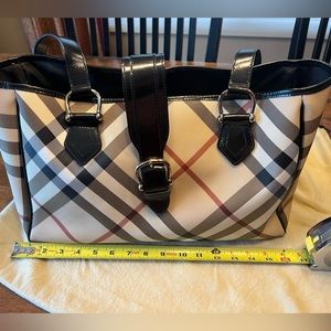 Burberry Nova Check Jeannie Diaper Bag Black
